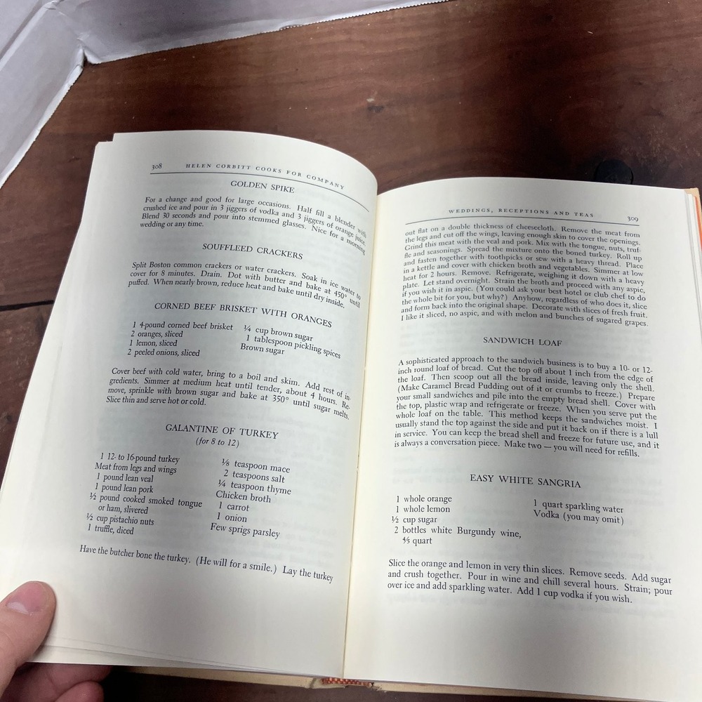 Helen Corbitt Cooks for Company 1974 First Printing Cookbook Illustrated HMCo - Picture 8 of 10